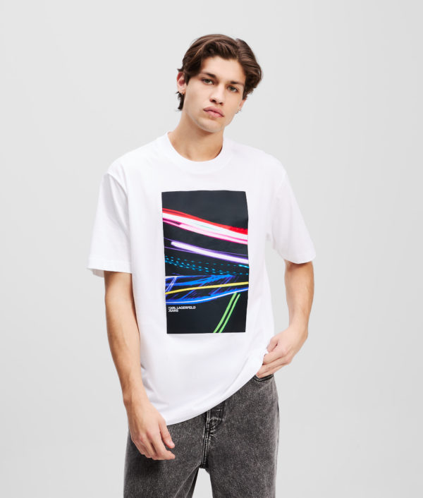 Karl Lagerfeld, Love Unlocked T-shirt, Homme, Blanc, Taille: XXXL