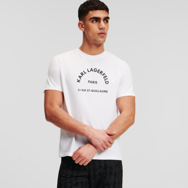 Karl Lagerfeld, Rue St-guillaume T-shirt, Homme, Blanc, Taille: XXXL
