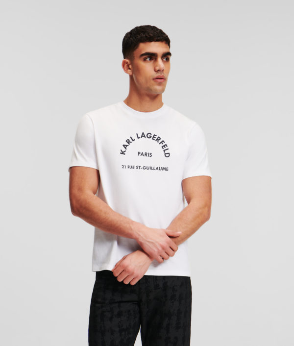 Karl Lagerfeld, Rue St-guillaume T-shirt, Homme, Blanc, Taille: XXXL