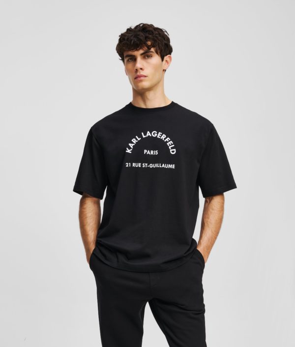 Karl Lagerfeld, Rue St-guillaume T-shirt, Homme, Noir, Taille: XXXL