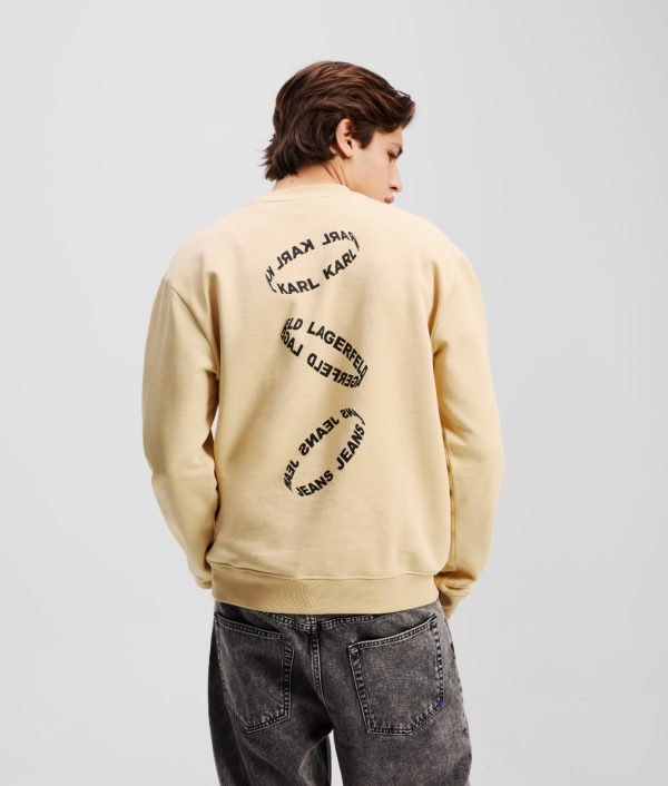 Karl Lagerfeld, Multi-ring Logo Sweatshirt, Homme, Croissant, Taille: XXXL