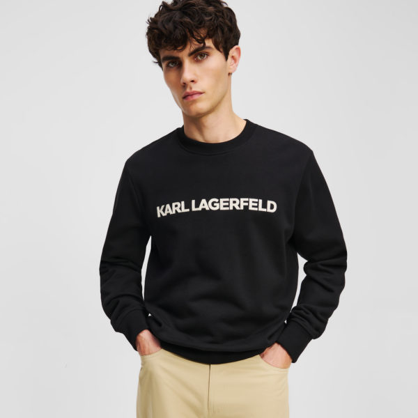 Karl Lagerfeld, Karl Logo Sweatshirt, Homme, Noir, Taille: XXXL