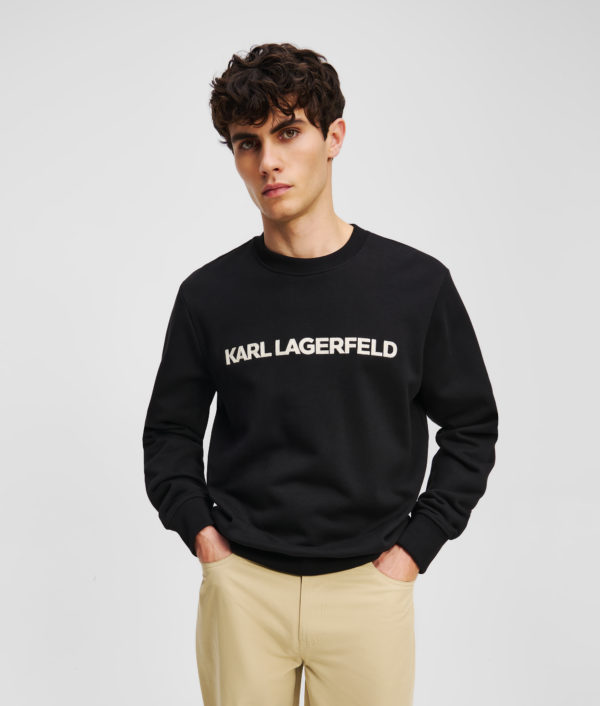Karl Lagerfeld, Karl Logo Sweatshirt, Homme, Noir, Taille: XXXL