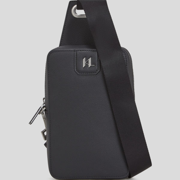 Karl Lagerfeld, K/monogram Sling Bag, Homme, Noir, Taille: X00