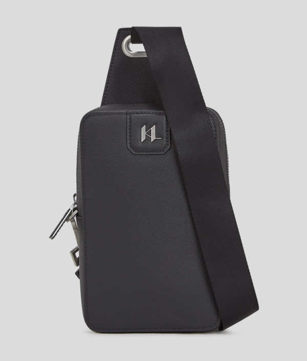 Karl Lagerfeld, K/monogram Sling Bag, Homme, Noir, Taille: X00