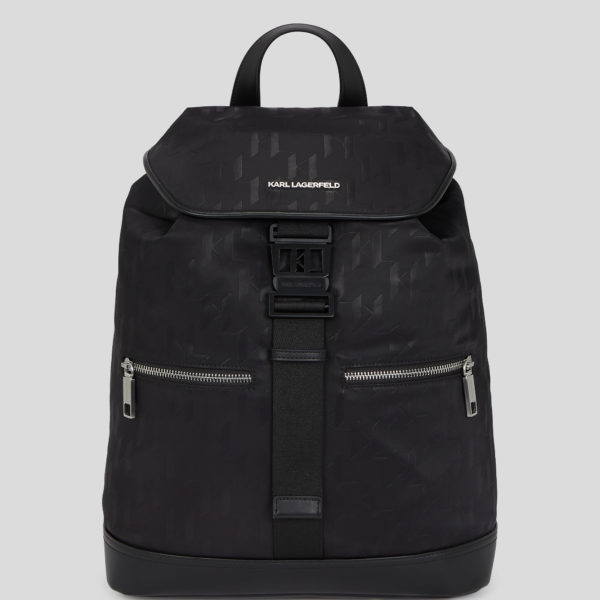 Karl Lagerfeld, K/monogram Backpack, Homme, Noir, Taille: X00