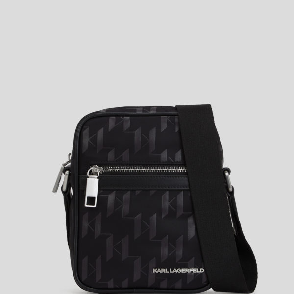 Karl Lagerfeld, K/monogram Crossbody Bag, Homme, Noir, Taille: X00