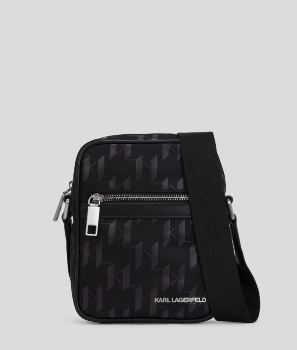 Karl Lagerfeld, K/monogram Crossbody Bag, Homme, Noir, Taille: X00