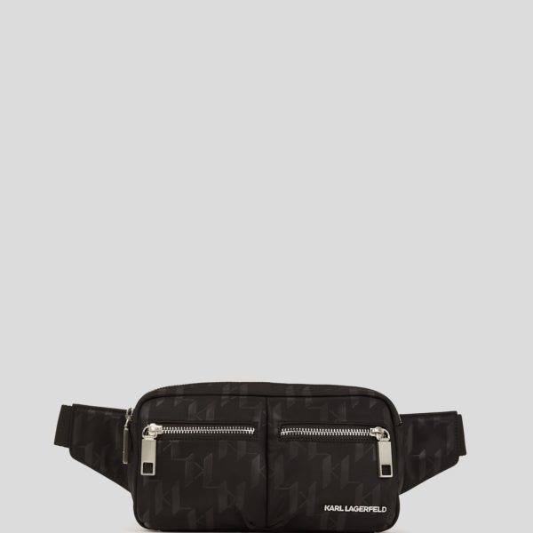 Karl Lagerfeld, K/monogram Belt Bag, Homme, Noir, Taille: X00
