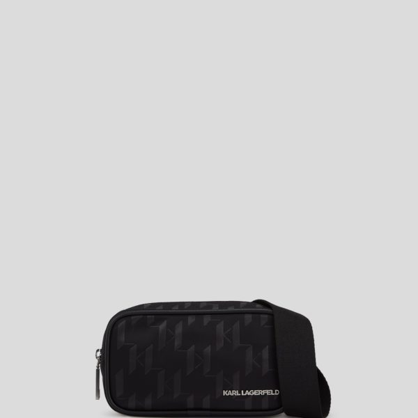 Karl Lagerfeld, K/monogram Crossbody Bag, Homme, Noir, Taille: X00