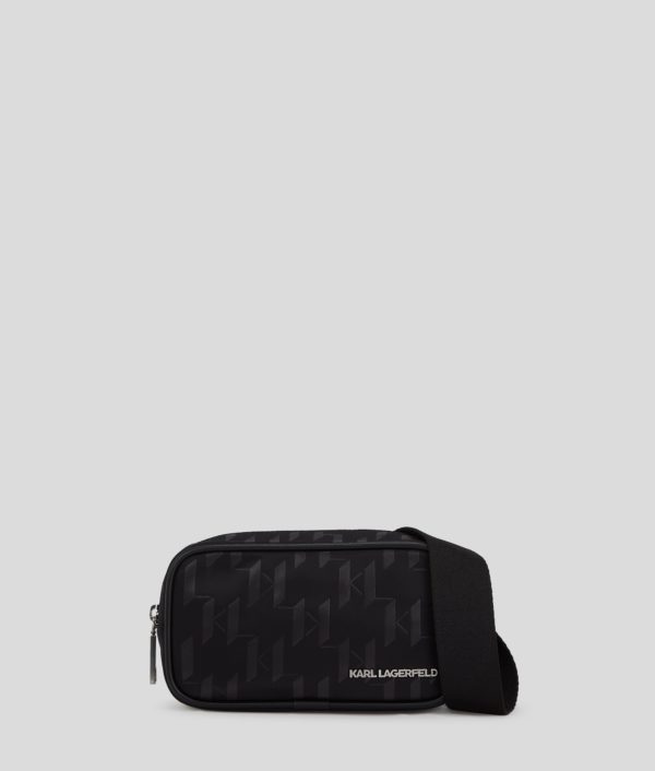Karl Lagerfeld, K/monogram Crossbody Bag, Homme, Noir, Taille: X00