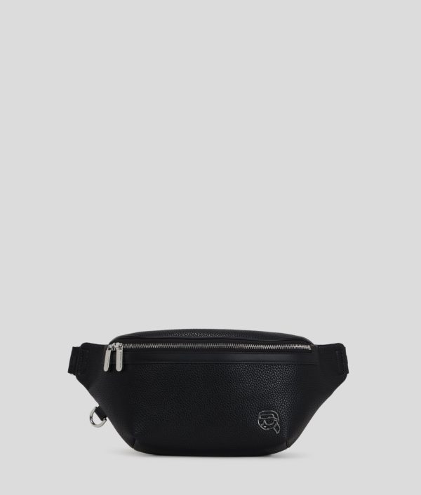 Karl Lagerfeld, Ikon Outline Belt Bag, Homme, Noir, Taille: X00