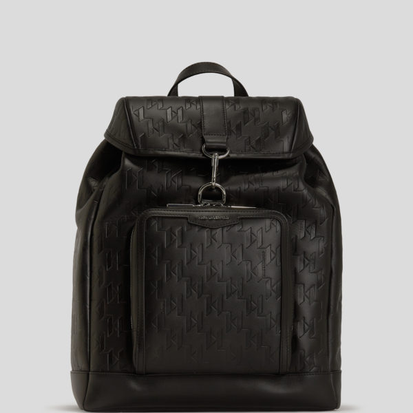 Karl Lagerfeld, K/loom Leather Backpack, Homme, Noir, Taille: X00