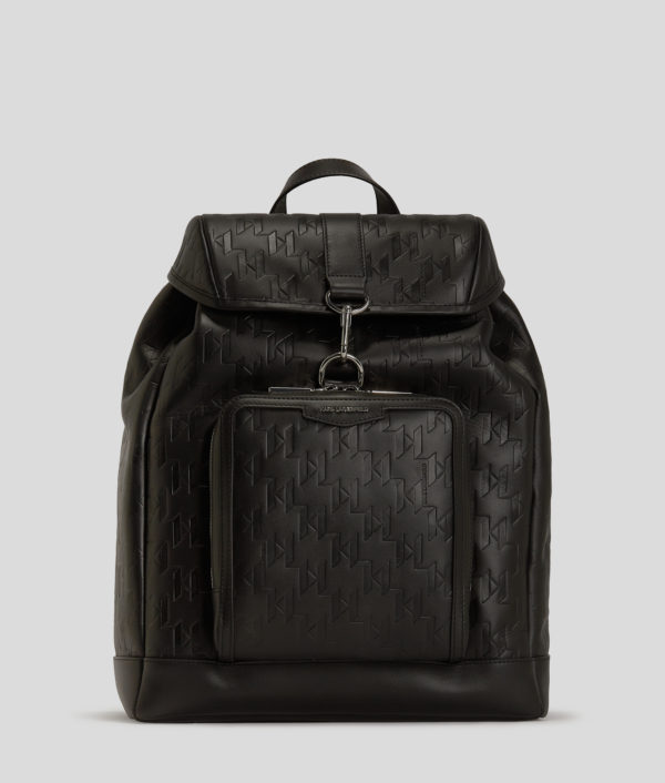Karl Lagerfeld, K/loom Leather Backpack, Homme, Noir, Taille: X00