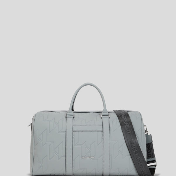 Karl Lagerfeld, K/urban Monogram Weekender Bag, Homme, Gris Mirage, Taille: X00
