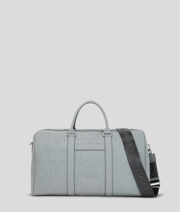 Karl Lagerfeld, K/urban Monogram Weekender Bag, Homme, Gris Mirage, Taille: X00