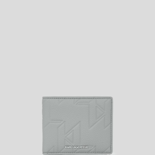 Karl Lagerfeld, K/urban Monogram Wallet, Homme, Gris Mirage, Taille: X00