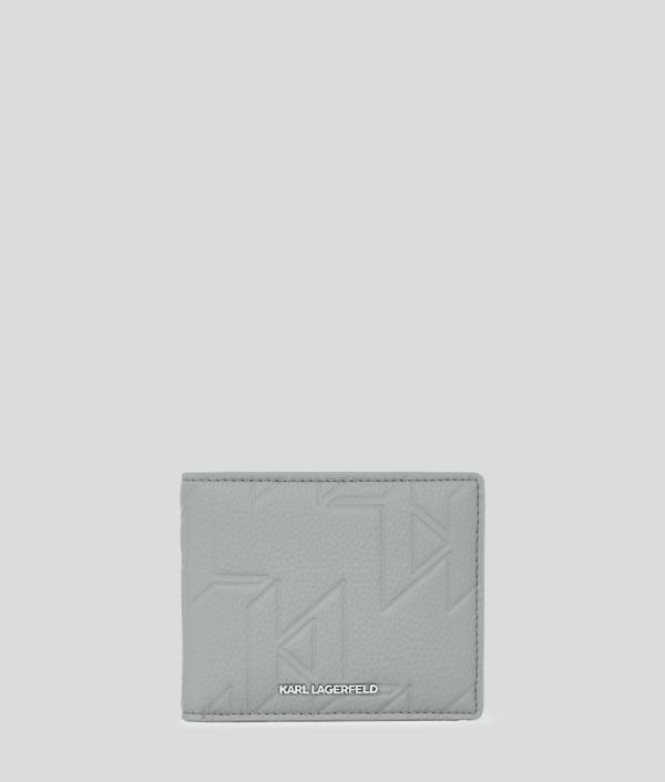 Karl Lagerfeld, K/urban Monogram Wallet, Homme, Gris Mirage, Taille: X00