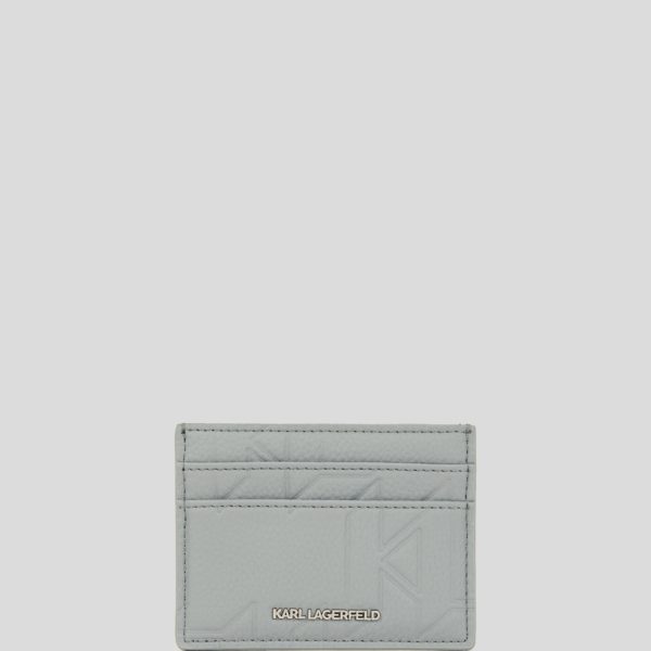 Karl Lagerfeld, K/urban Monogram Cardholder, Homme, Gris Mirage, Taille: X00