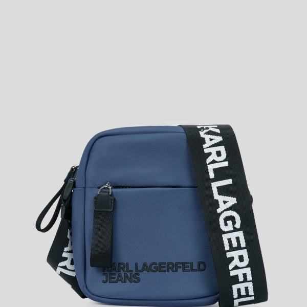 Karl Lagerfeld, Nylon Crossbody Bag, Homme, Indigo vintage, Taille: X00