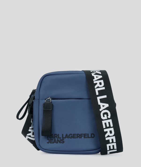 Karl Lagerfeld, Nylon Crossbody Bag, Homme, Indigo vintage, Taille: X00