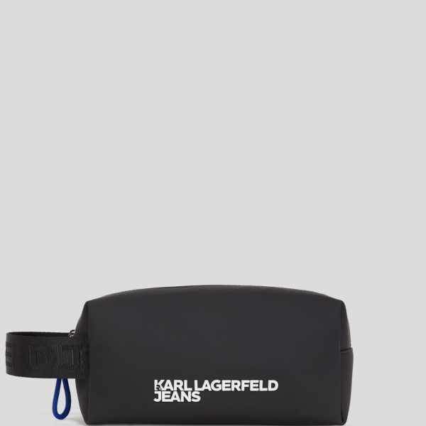 Karl Lagerfeld, Coated Washbag, Homme, Noir, Taille: X00
