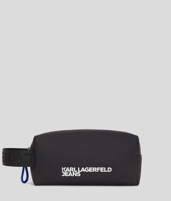 Karl Lagerfeld, Coated Washbag, Homme, Noir, Taille: X00