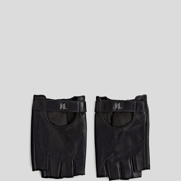 Karl Lagerfeld, K/monogram Fingerless Gloves, Homme, Noir, Taille: XS