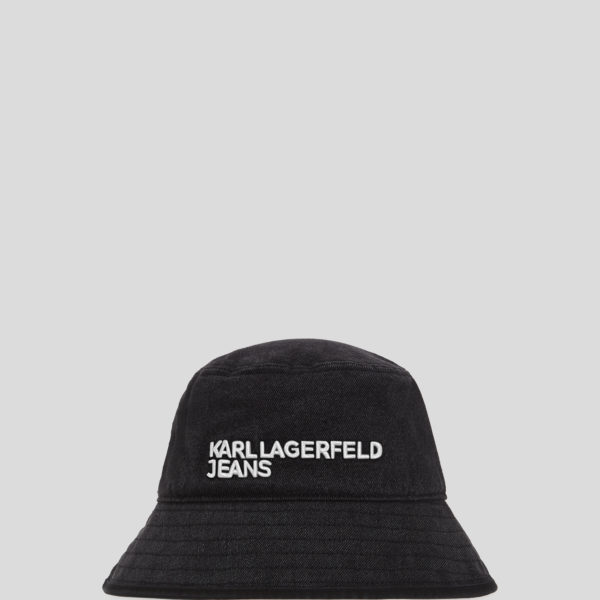 Karl Lagerfeld, Denim Bucket Hat, Homme, Denim Noir, Taille: X00