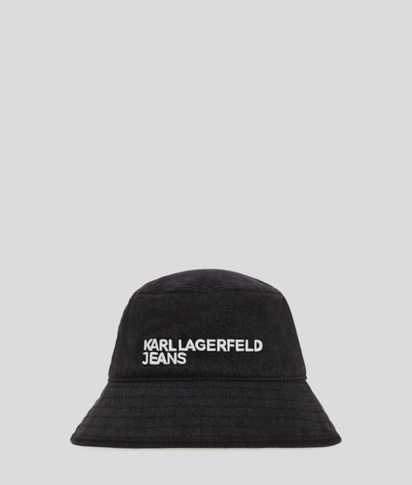 Karl Lagerfeld, Denim Bucket Hat, Homme, Denim Noir, Taille: X00