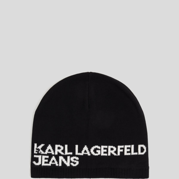 Karl Lagerfeld, Klj Logo Beanie, Homme, Noir, Taille: X00
