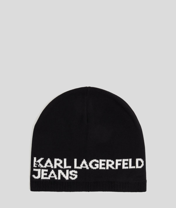 Karl Lagerfeld, Klj Logo Beanie, Homme, Noir, Taille: X00