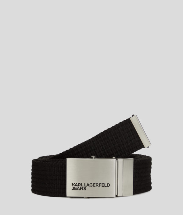 Karl Lagerfeld, Webbing Belt, Homme, Noir, Taille: X00