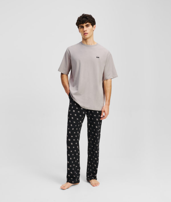 Karl Lagerfeld, Ikon Pajama Set, Homme, Karl Dot Noir-Ash, Taille: XXS