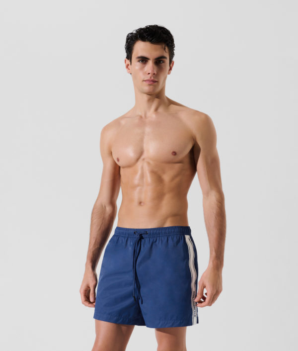Karl Lagerfeld, Karl Logo Boardshorts, Homme, Bleu crépusculaire, Taille: XXS