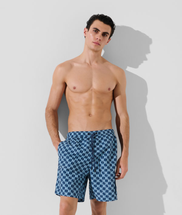 Karl Lagerfeld, Kl Monogram Cargo Boardshorts, Homme, Monogramme Twilight, Taille: XXS
