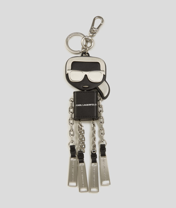 Karl Lagerfeld, Ikon Karl Keychain, Homme, Noir-Nickel, Taille: X00