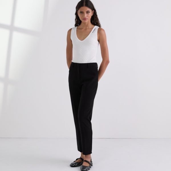 Karl Lagerfeld, Cigarette Pants, Femme, Noir, Taille: X48