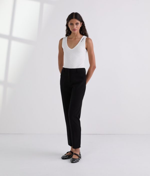 Karl Lagerfeld, Cigarette Pants, Femme, Noir, Taille: X48