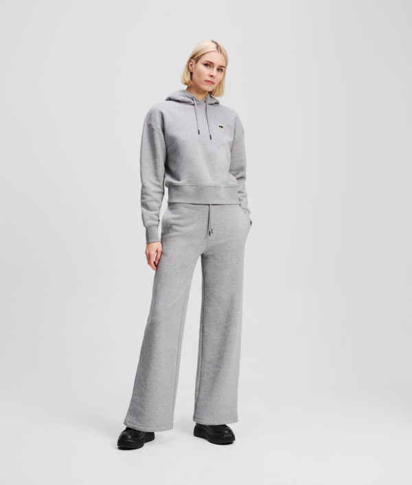 Karl Lagerfeld, Ikon Wide-leg Sweatpants, Femme, Gris Chiné Clair, Taille: XXXL