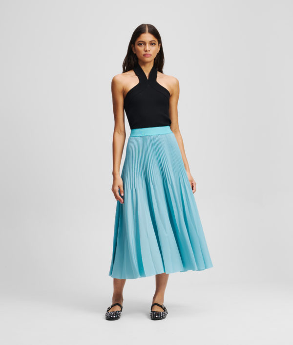 Karl Lagerfeld, Pleated Skirt, Femme, Eau plate, Taille: X48