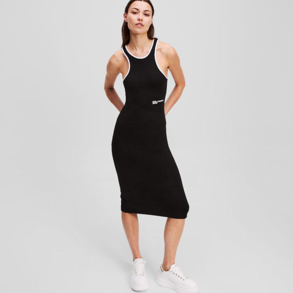 Karl Lagerfeld, Robe À Encolure Nageur, Femme, Noir, Taille: XXS