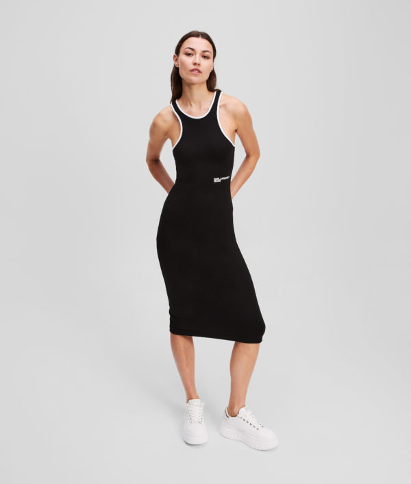 Karl Lagerfeld, Robe À Encolure Nageur, Femme, Noir, Taille: XXS