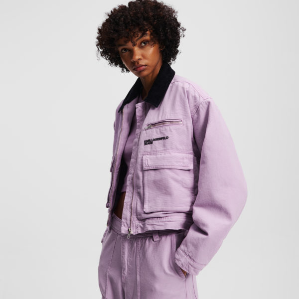 Karl Lagerfeld, Veste De Travail, Femme, Lavendula, Taille: XXS