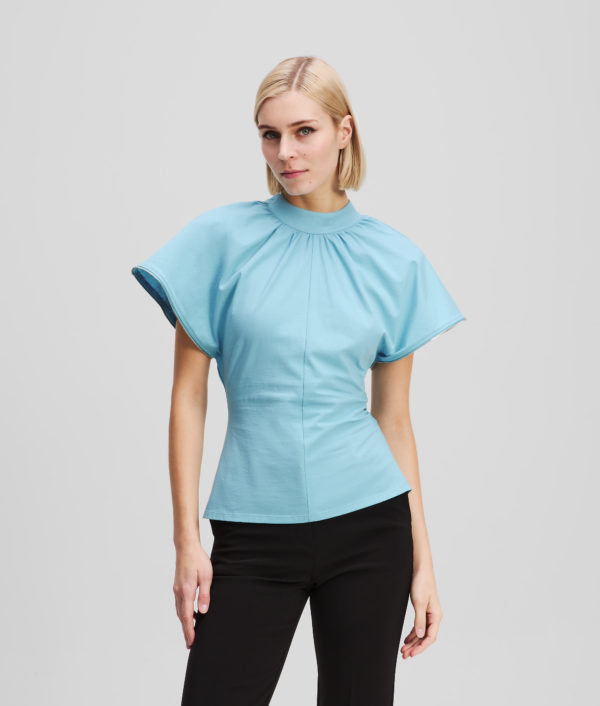 Karl Lagerfeld, Zip-detail T-shirt, Femme, Eau plate, Taille: XXS