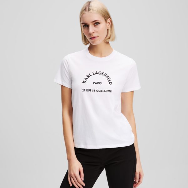Karl Lagerfeld, Rue St-guillaume T-shirt, Femme, Blanc, Taille: XXXL
