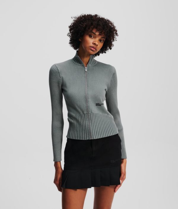 Karl Lagerfeld, Pull À Fermeture Zippée De Style Utilitaire, Femme, Monument, Taille: XXS