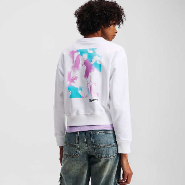 Karl Lagerfeld, Sweat-shirt À Imprimé Floral, Femme, Blanc, Taille: XXS