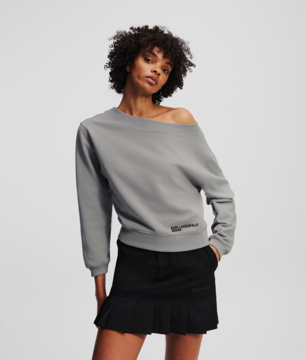 Karl Lagerfeld, Sweat-shirt À Épaules Dénudées, Femme, Monument, Taille: XXS