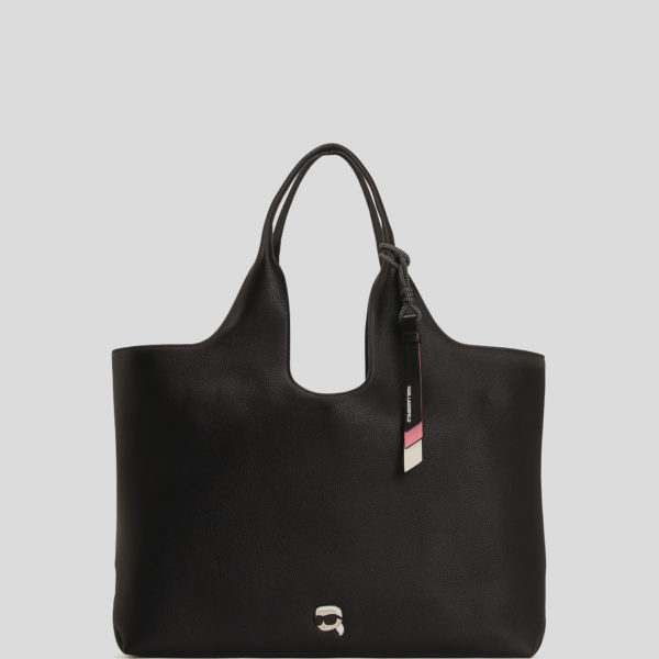 Karl Lagerfeld, Ikon Large Grainy Tote Bag, Femme, Noir, Taille: X00